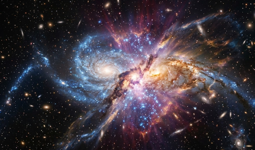 Milyarlarca ışık yılı uzakta dev çarpışma! Dünyanın en eski sırrı çözülüyor mu?