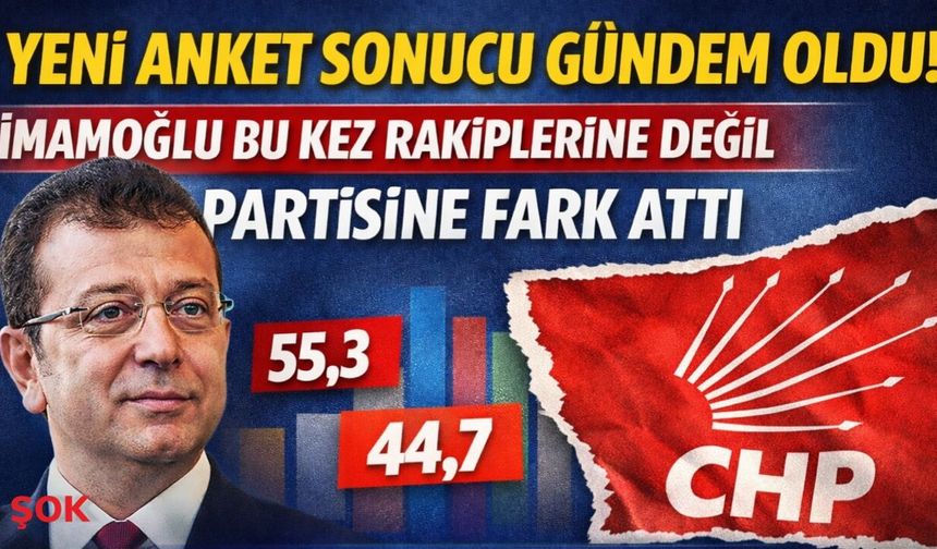 Yeni anket sonucu gündem oldu! İmamoğlu bu kez rakiplerine değil partisine fark attı