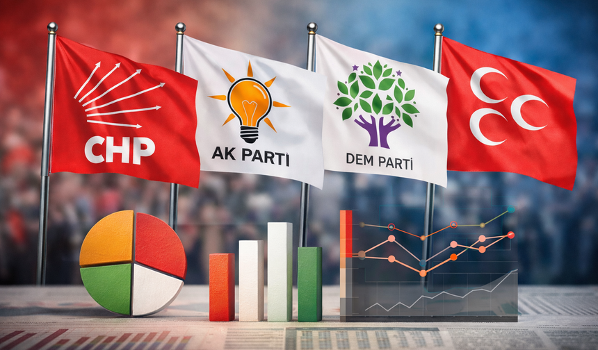 11 anket birleşti: CHP ve Ak Parti arasında başa baş yarış! Fark sadece  0,1 puan