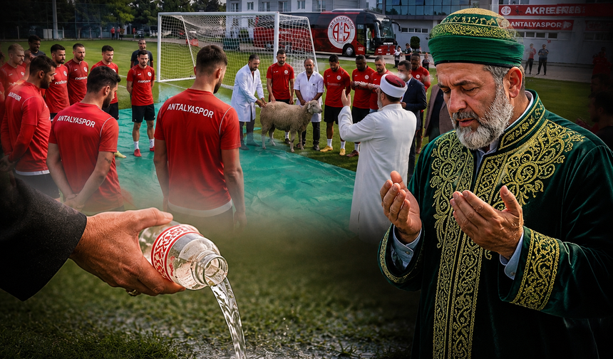 Antalyaspor’dan Galatasaray ritüeli: Hoca geldi, saha okundu üflendi, kurban kesildi, dualı su döküldü
