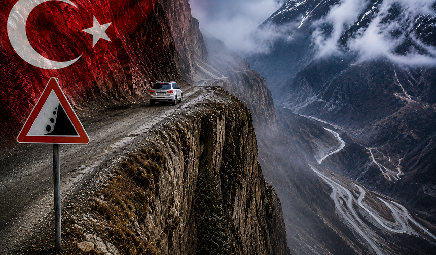 Bayburt’taki D915 dünya gündeminde! BBC listeye ekledi: Sürücüler korkuyla geçiyor