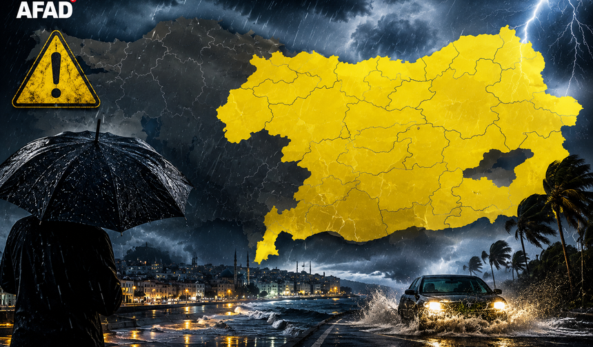 Birçok il için tehlike kapıda! AFAD sarı kodla duyurdu