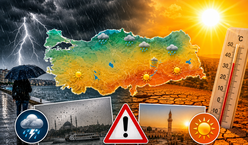 Yağmur bir yanda, 41 derece diğer yanda! İşte bugün hava böyle olacak