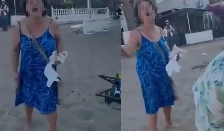 Anne ve kızına plajda hakaret ettiği öne sürülen kadın tutuklandı