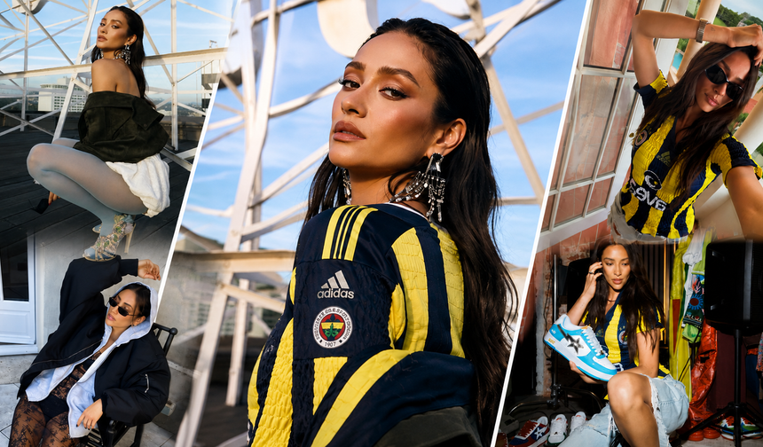 Dünyaca ünlü güzel Fenerbahçe formasını giydi! O pozlar sosyal medyayı yıktı geçti