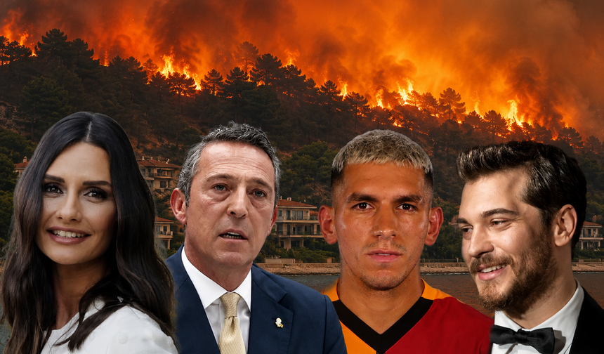 Muğla'daki yangın ünlülerin evine ulaştı! Çağatay Ulusoy ve Torreira'nın evi tehlikede...