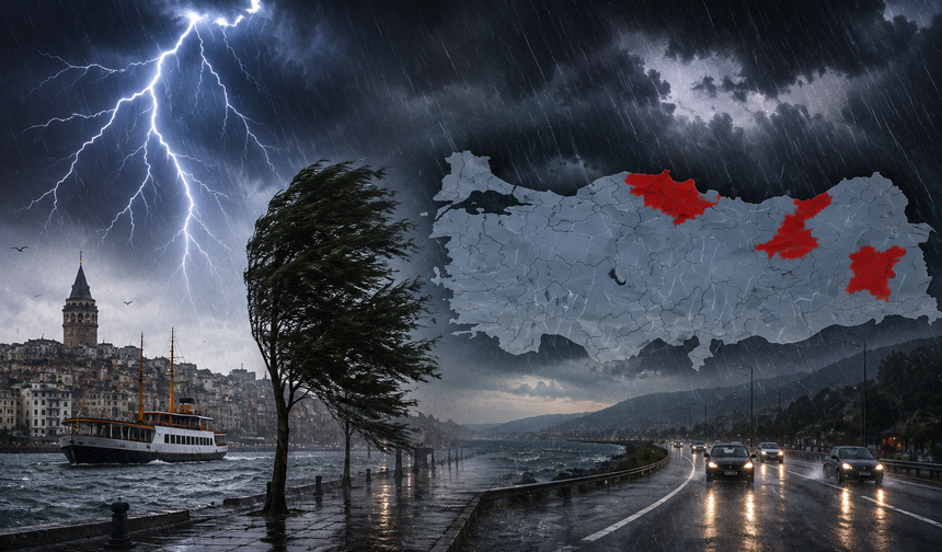 Yeni haftaya sağanak ve fırtınayla giriliyor: Meteoroloji il il açıkladı
