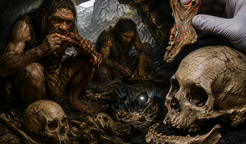 Neandertaller yamyam mıydı? 55 bin yıllık korkunç sır ortaya çıktı! Çocuk kemiklerinde de aynı izler...