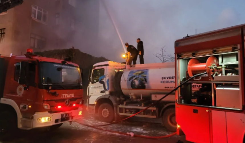 Samsun'da tüp deposunda çıkan yangın söndürüldü!