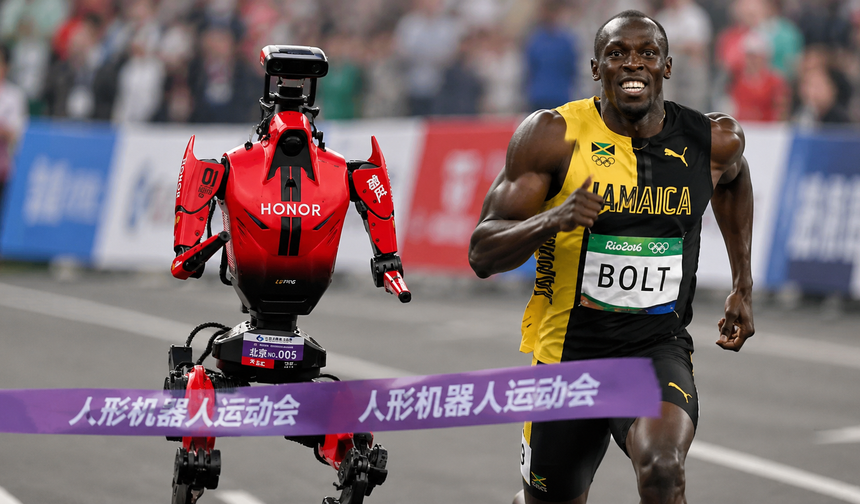 Usain Bolt'u bile geçti! İnsansı robotun hızı şaşkına çevirdi