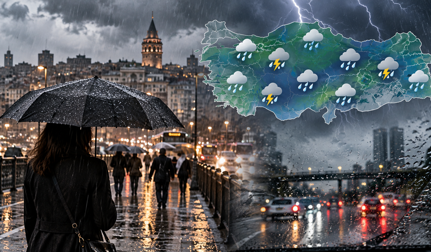 Şemsiyeleri hazırlayın! Meteoroloji İstanbul dahil birçok kent için sağanak alarmı verdi