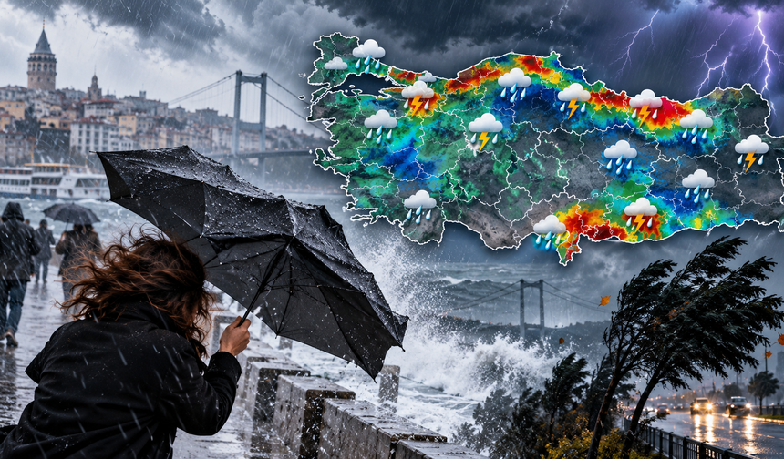 Meteoroloji'den 12 il için turuncu alarm: Şiddetli yağış ve fırtına geliyor!