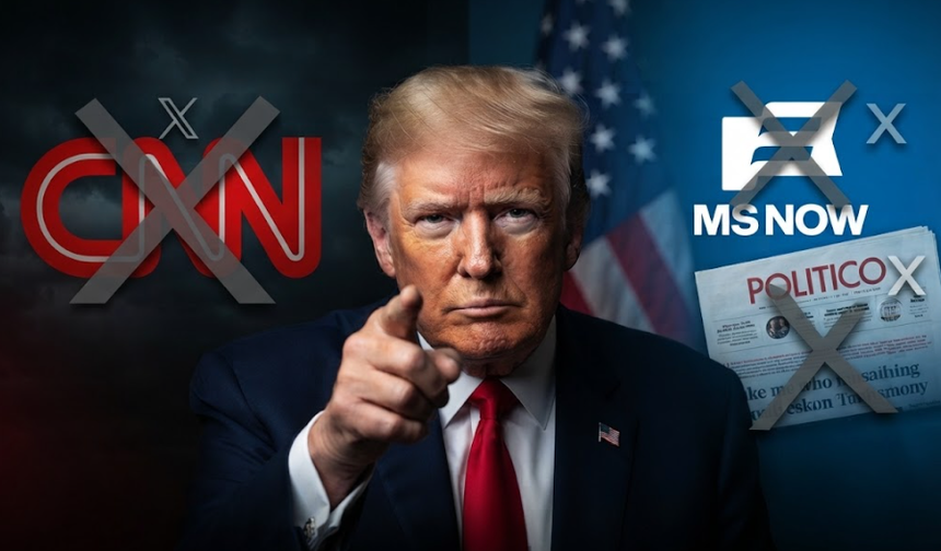Trump'tan CNN, MS NOW ve Politico'ya Beyaz Saray yasağı!