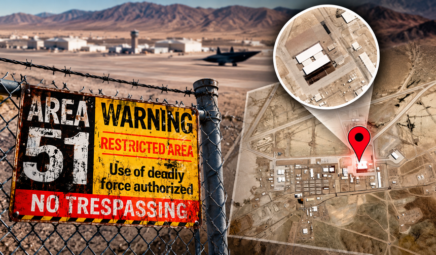 Dünyanın en gizli üssü deniyor ama Google'da kabak gibi ortada! Area 51 neden gizlenmiyor?