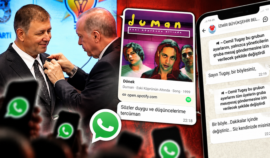 İzmir'de siyasi kriz WhatsApp'a taşındı! Cemil Tugay'a öyle bir şarkı attılar ki grubu kapattı