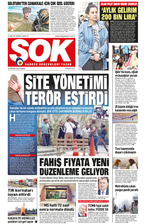 Gazete Şok -26.04.2024 Manşeti