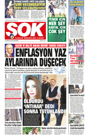 Gazete Şok -27.04.2024 Manşeti
