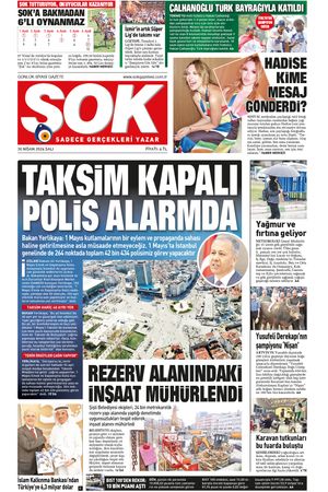 Gazete Şok-30.04.2024 Manşeti