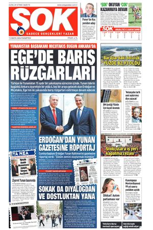 Gazete Şok -13.05.2024 Manşeti
