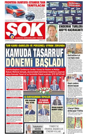 Gazete Şok -14.05.2024 Manşeti