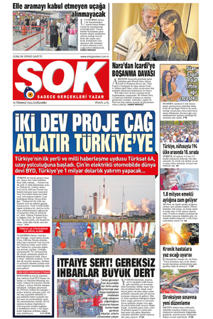 Gazete Şok -10.07.2024 Manşeti