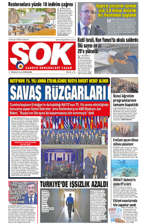 Gazete Şok -11.07.2024 Manşeti