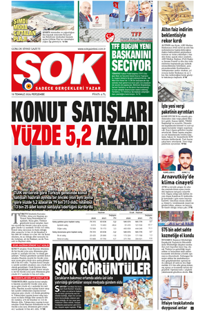 Gazete Şok -18.07.2024 Manşeti