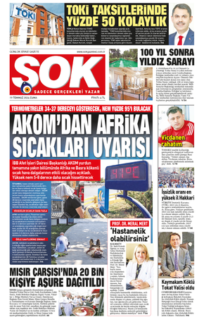 Gazete Şok -19.07.2024 Manşeti