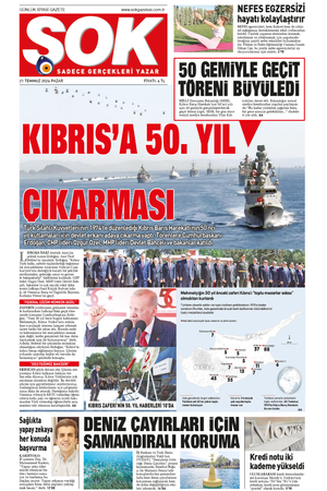 Gazete Şok -21.07.2024 Manşeti