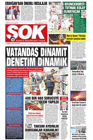 Gazete Şok -22.07.2024 Manşeti
