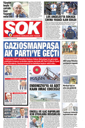 Gazete Şok -12.06.2025 Manşeti