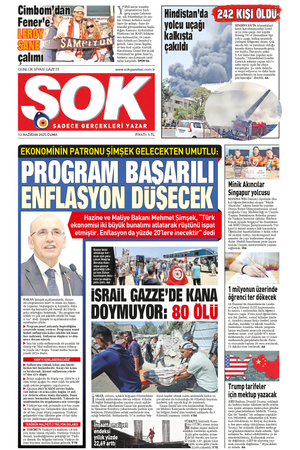 Gazete Şok -13.06.2025 Manşeti
