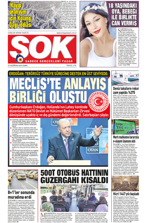 Gazete Şok -27.06.2025 Manşeti