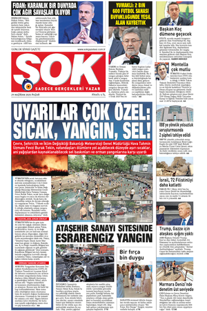 Gazete Şok -29.06.2025 Manşeti