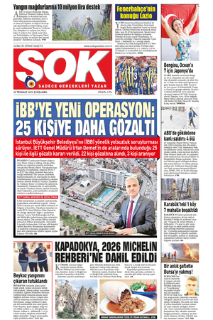 1246/Gazete Şok -30.07.2025 Manşeti