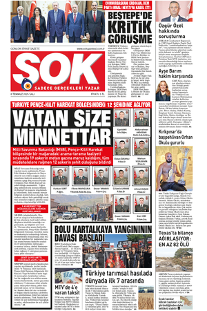 Gazete Şok -08.07.2025 Manşeti