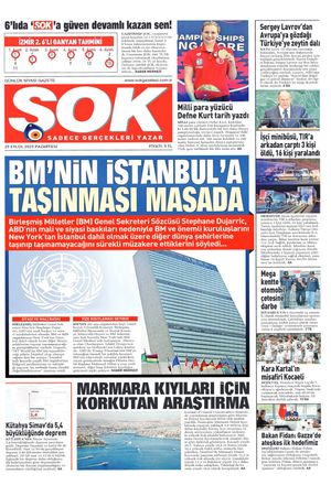 Gazete Şok -29.09.2025 Manşeti