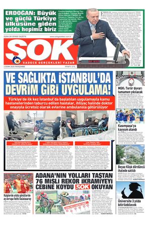 Gazete Şok -02.10.2025 Manşeti