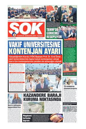 Gazete Şok -03.10.2025 Manşeti