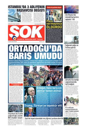 Gazete Şok -05.10.2025 Manşeti