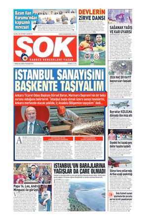 Gazete Şok -01.12.2025 Manşeti