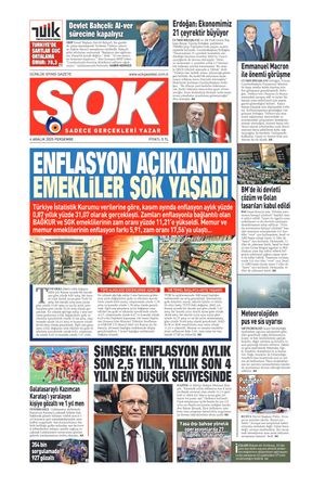 Gazete Şok -04.12.2025 Manşeti