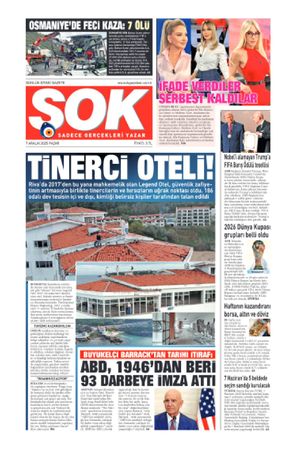 Gazete Şok -07.12.2025 Manşeti