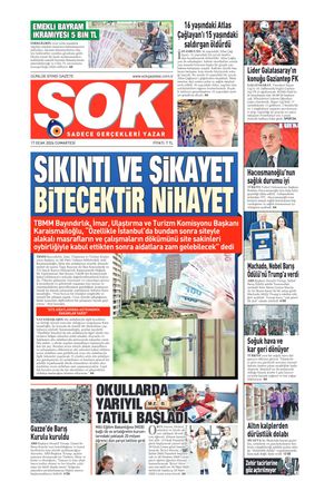 Gazete Şok -17.01.2026 Manşeti