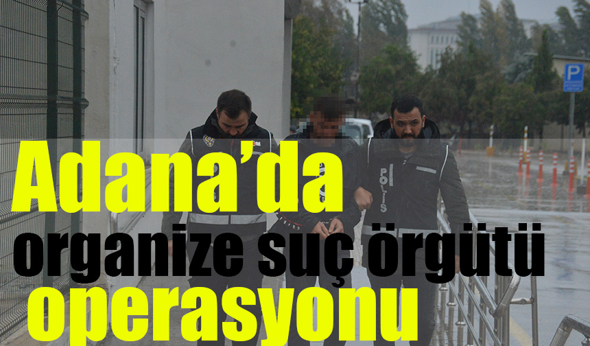 Adana’da organize suç örgütü operasyonu