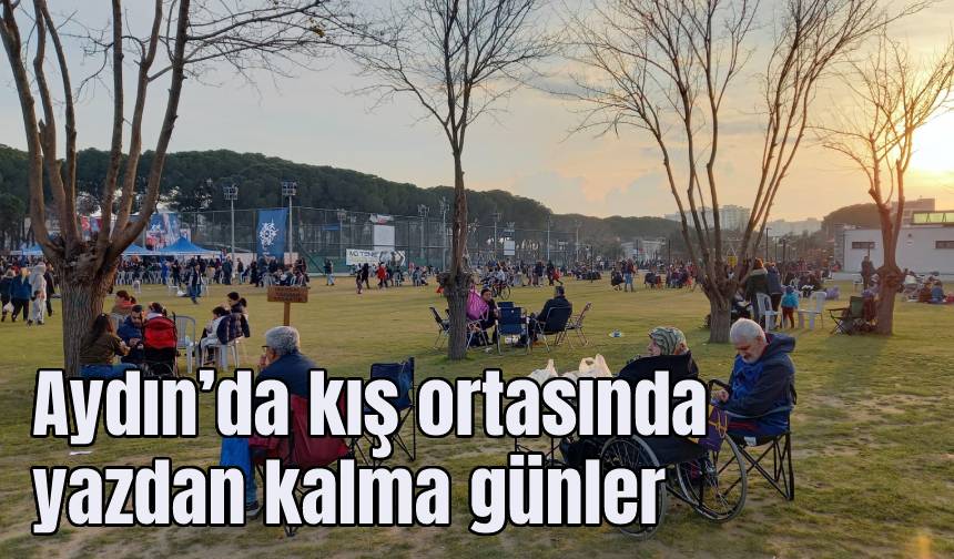 Aydın’da kış ortasında yazdan kalma günler