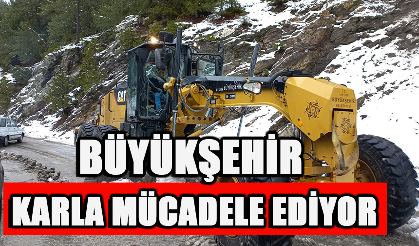 Büyükşehir karla mücadele ediyor