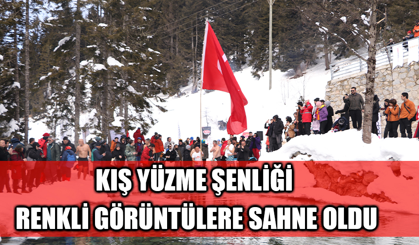 Kış Yüzme Şenliği renkli görüntülere sahne oldu