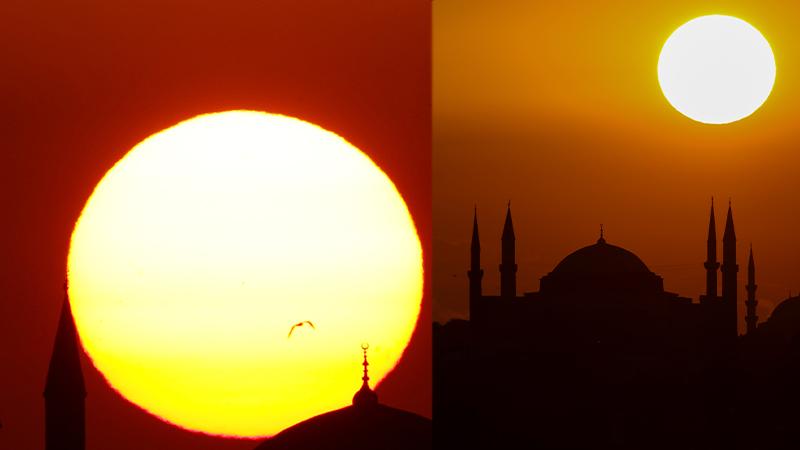 İstanbul'da muhteşem gün batımı