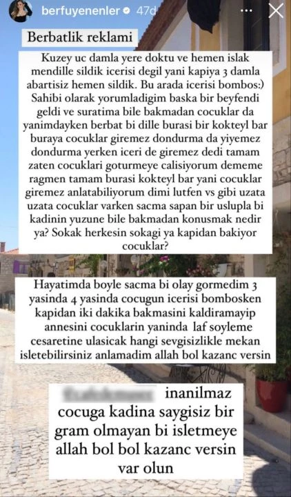 Berfu Yenenleri Cildirtan Olay Mekan Sahibi Cocuklarini Tersledi 17221945151495 3